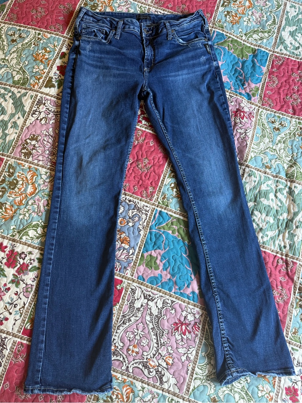 Silver Jeans Women's Dark Blue Straight Leg Jeans